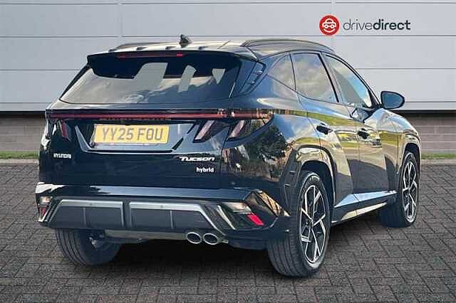 Hyundai TUCSON 1.6 T-GDi N Line S SUV 5dr Petrol Hybrid Auto Euro 6 (s/s) (215 ps) Black