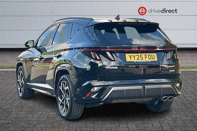 Hyundai TUCSON 1.6 T-GDi N Line S SUV 5dr Petrol Hybrid Auto Euro 6 (s/s) (215 ps) Black